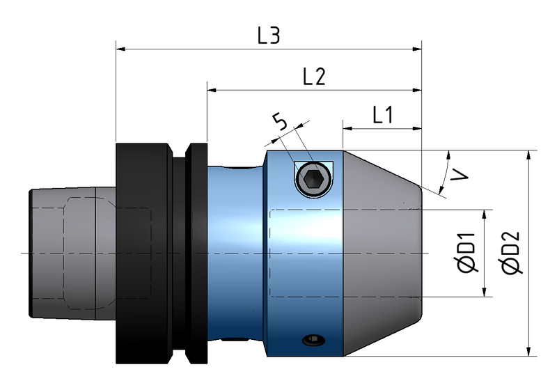 ETP HG G3 1/2" HSK63F HYDRO GRIP TOOL HOLDER