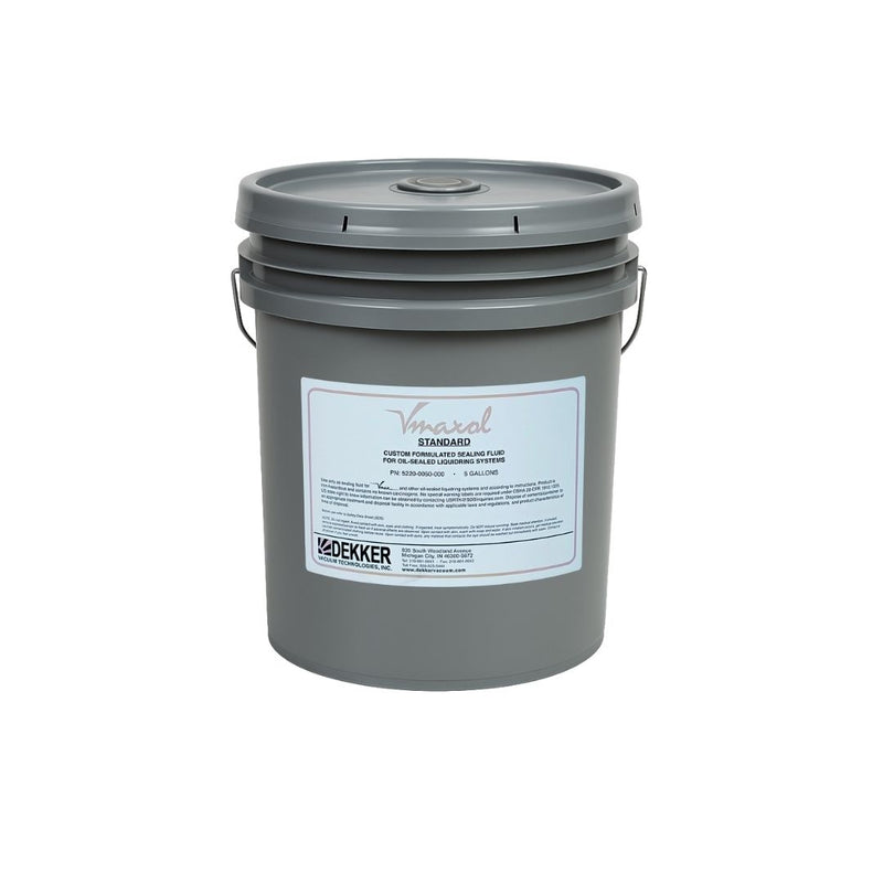 DEKKER VACUUM TECHNOLOGIES VMAXOL STANDARD VACUUM PUMP OIL – 5 GALLON PAIL (P/N 5220-0050-000)