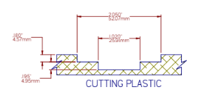 NOTCH CUTTER FOR PLASTICS - PCD TIPPED CNC ROUTER BIT