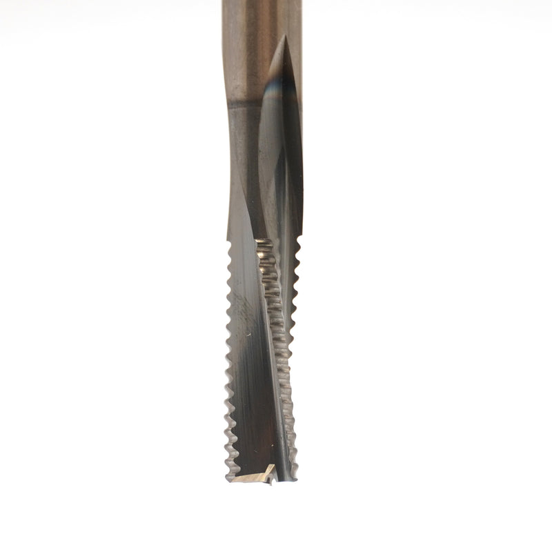 3/8" SOLID CARBID 3 FLUTE ROUGHER / RIPPER ROUTER BIT - COATED